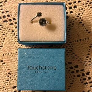 Touchstone  New !! crystal bezel ring never used
